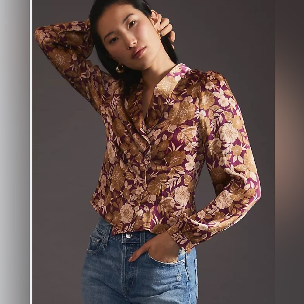 Anthropologie Favorite Daughter Rani Top L - Picture 5 of 11